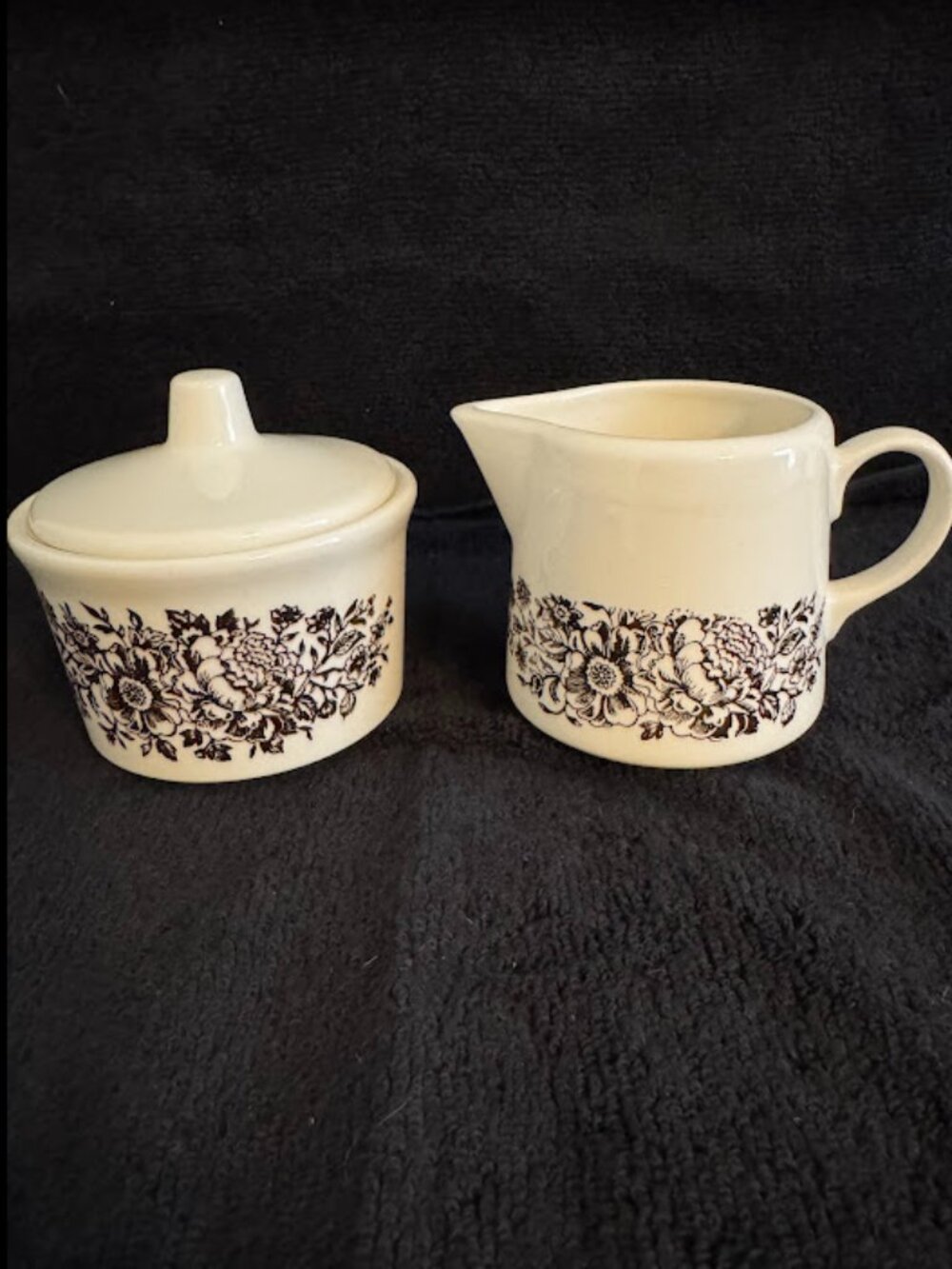 Vintage Royal China Sussex Cream & Sugar Set Ironstone USA